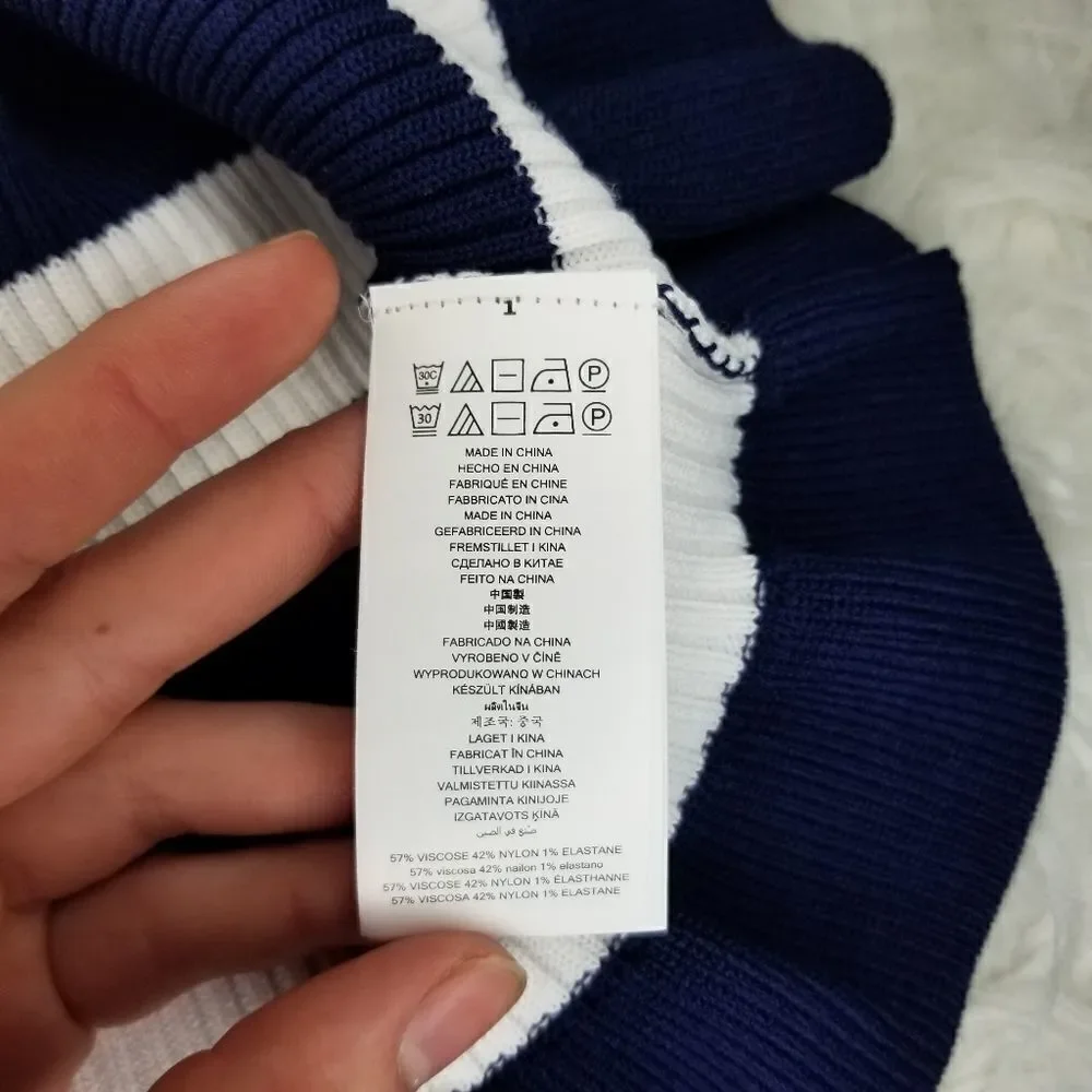 Michael Kors sleeveless top new with tags blue and white Women's size medium